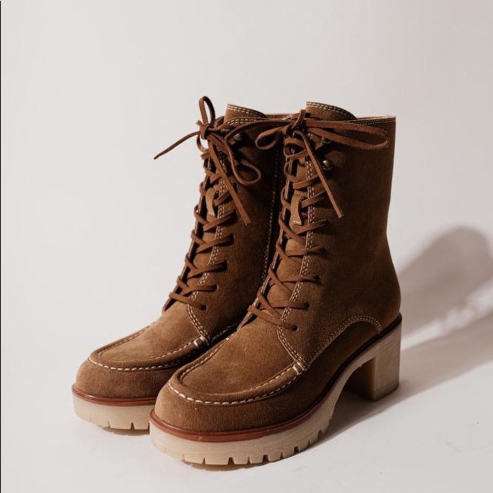 Bohme Maeve Combat Boots in Camel